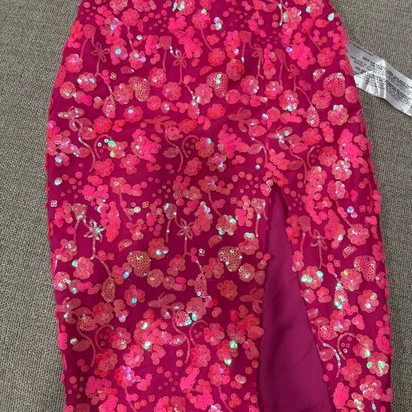 New Dress the Population Anastasia Sequin Floral Cocktail Midi Dress Small - Picture 5 of 7